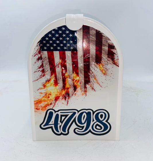 American Flag Custom Mailbox; Patriotic Gift Idea