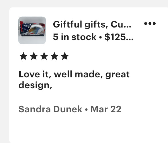 Bald Eagle Custom mailbox: Gift for Mom and Dad