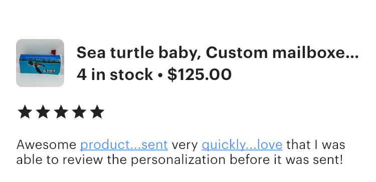 Baby Sea Turtle Mailbox is a unique gift idea