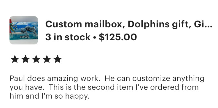 Dolphin Custom mailbox, Personalized Gift