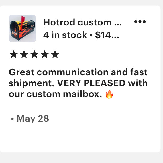 Hotrod Mailbox Gifts for Fathers Day, Custom Gift for Mom