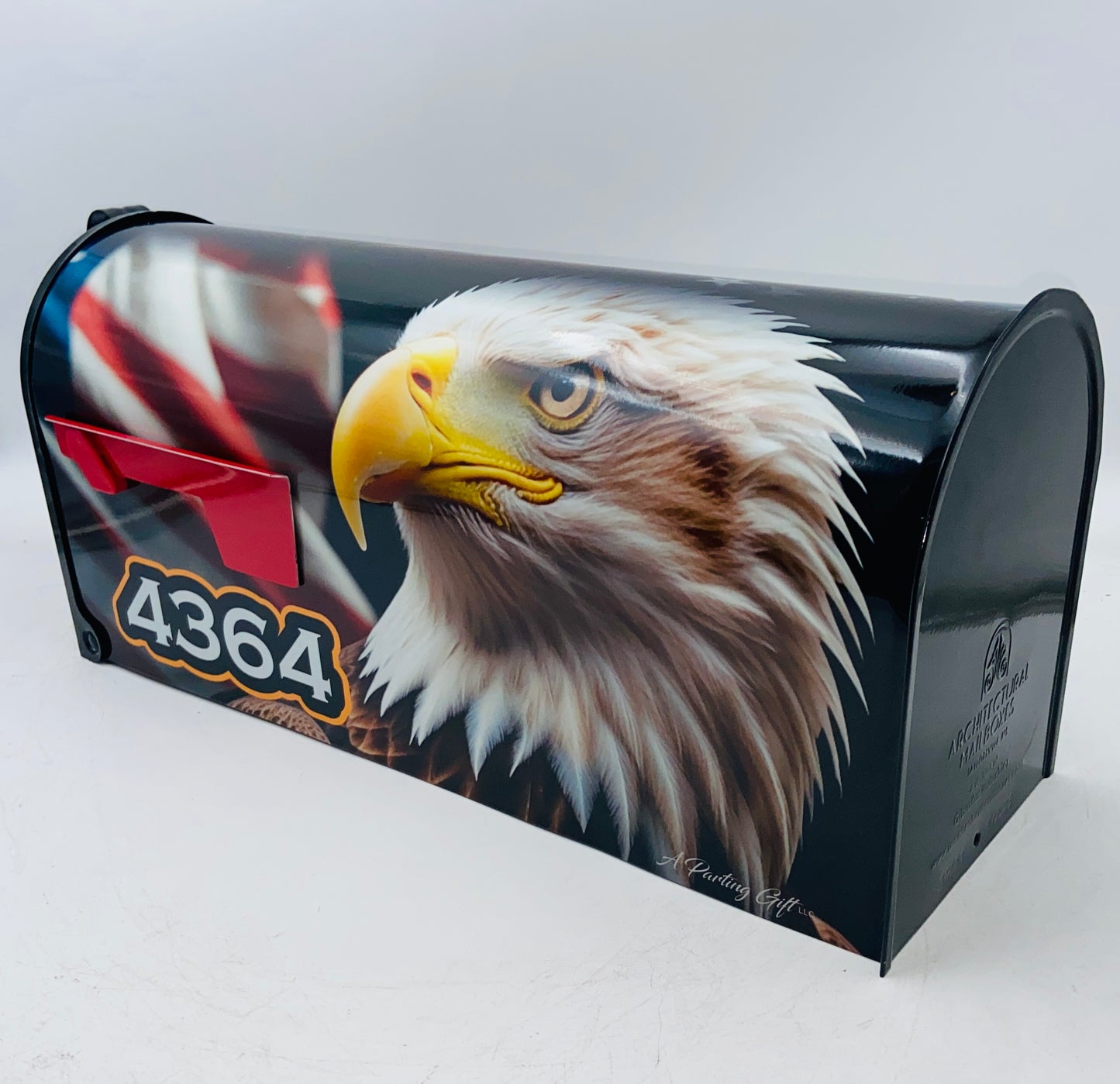 Patriotic Custom mailbox with bald eagle and American Flag: Christmas Gift