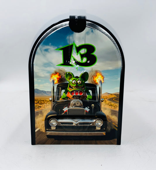 Ratfink Hotrod Mailbox Gifts for Fathers Day, Custom Gift for Mom and Dad