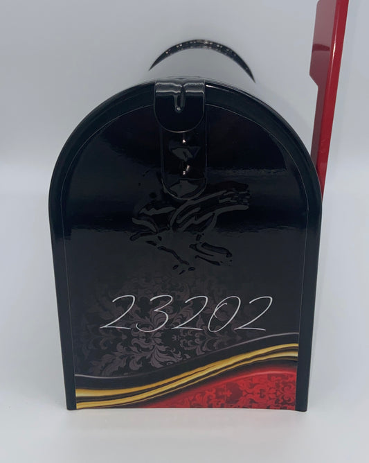 Black Cat Custom Mailbox, Post Mounted