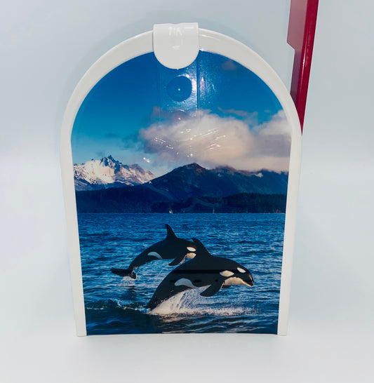 Orca Whale Mailbox, Beach House decoration