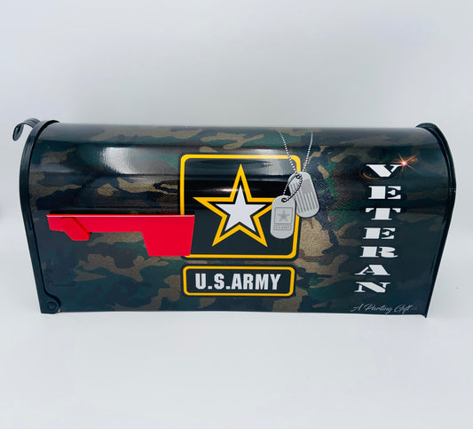 U.S. Army Veteran Custom Mailbox Patriotic gift