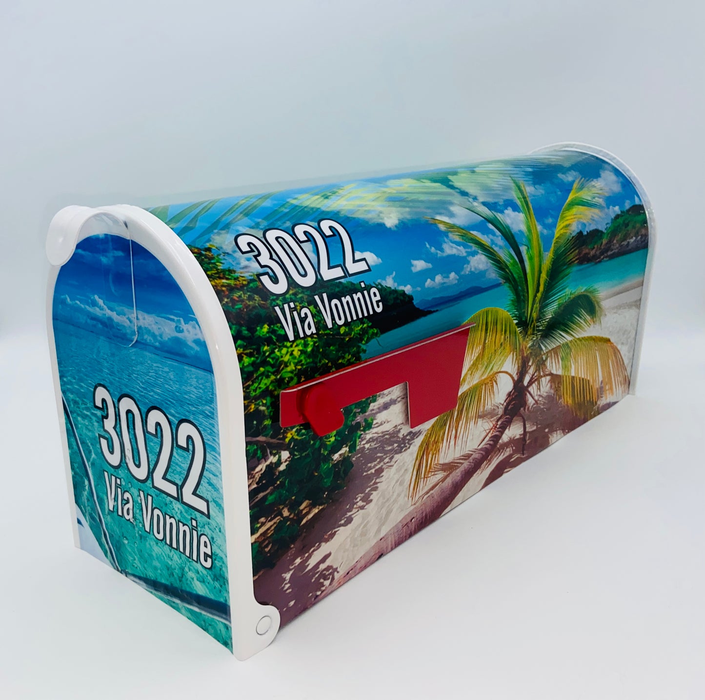 Tropical custom mailbox, Beach house gift