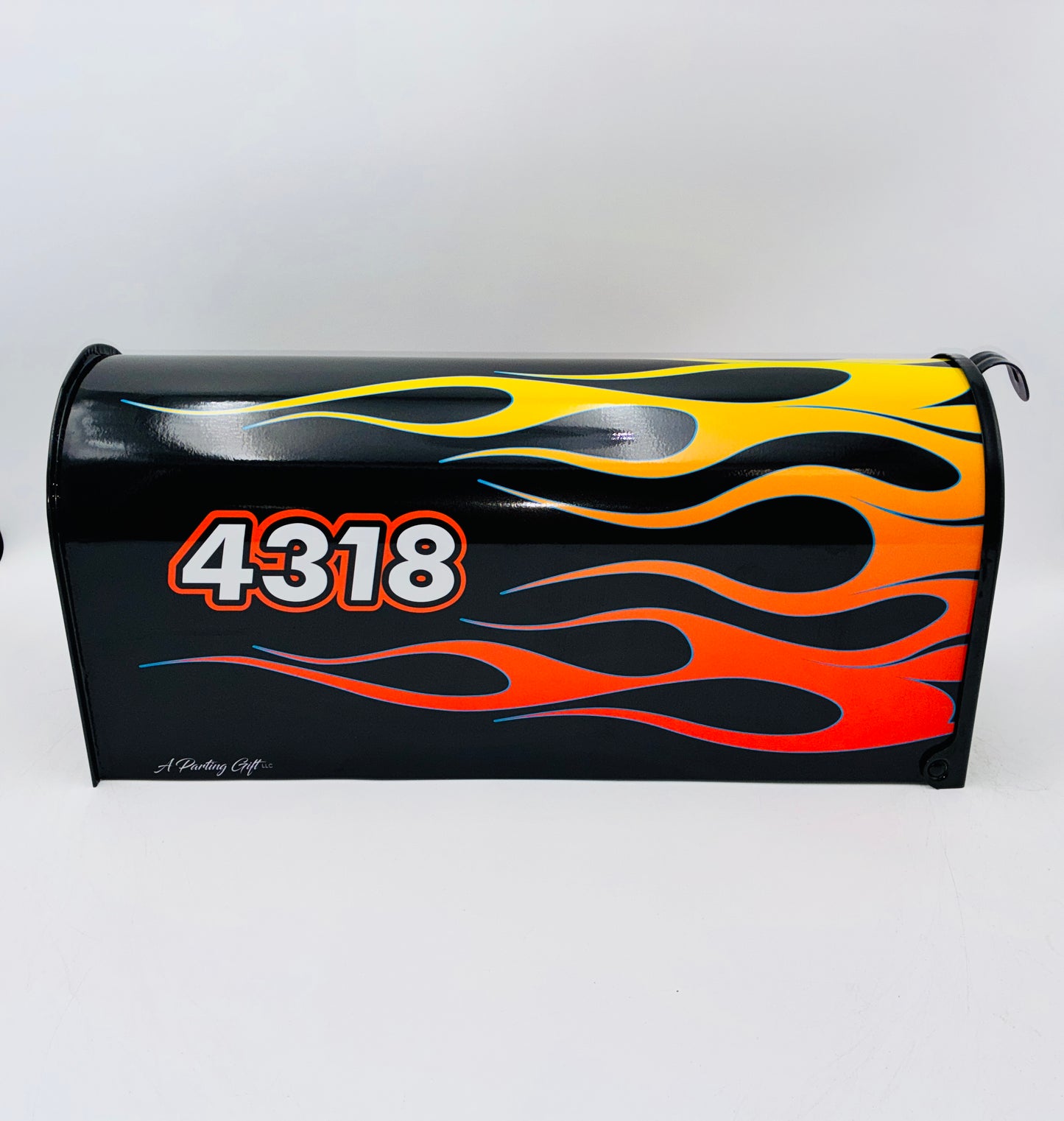 Hot Rod Flame Job Custom Mailbox | Personalized Car Enthusiast Gift