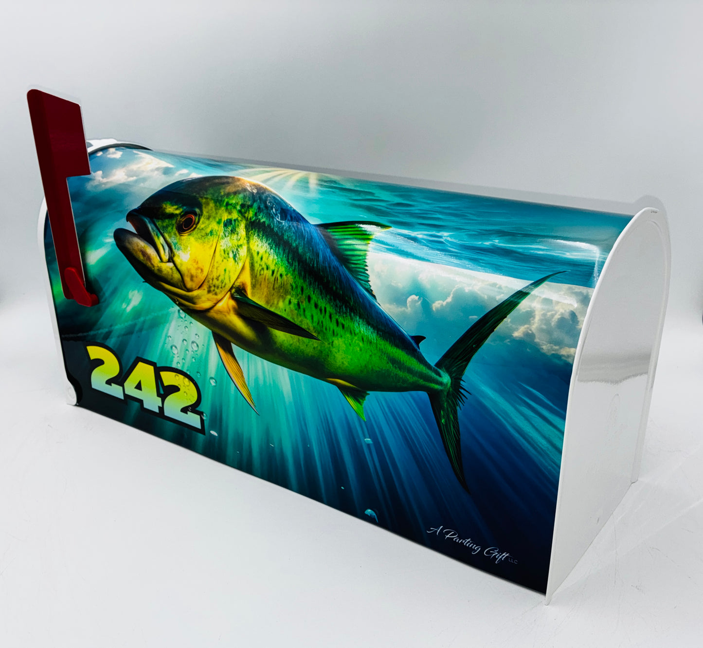 Marlin with Fish Custom Mailbox Gift Idea for Beach House