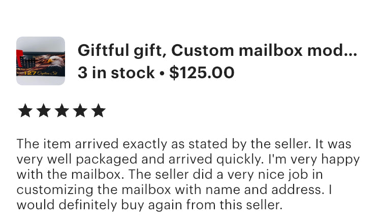 Patriotic Custom mailbox with bald eagle and American Flag: Christmas Gift