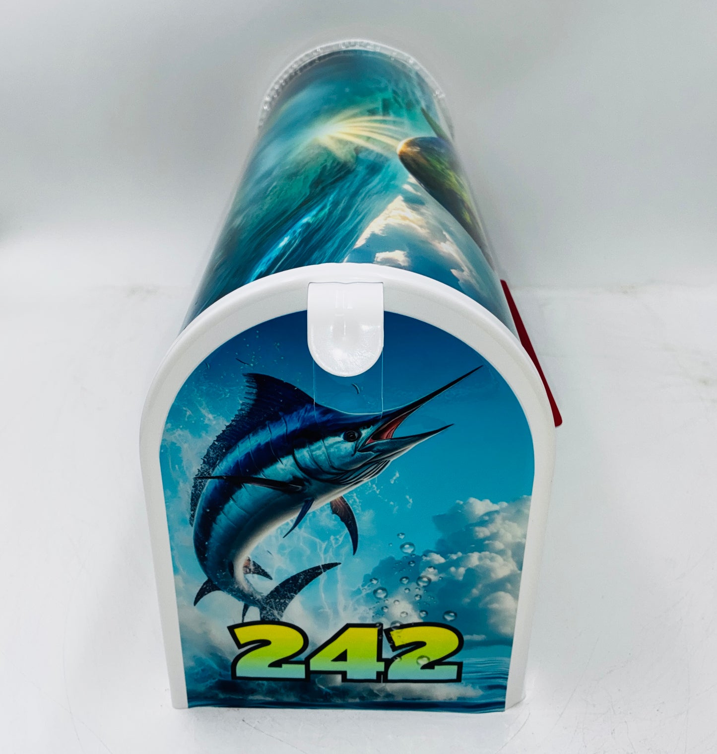 Marlin with Fish Custom Mailbox Gift Idea for Beach House