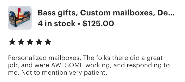 Bass Fish Mailbox is a wonderful Gift for your Grandparents