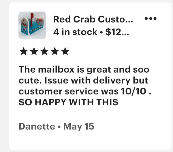 Blue Crab Custom Mailbox, Beach Decor Gift