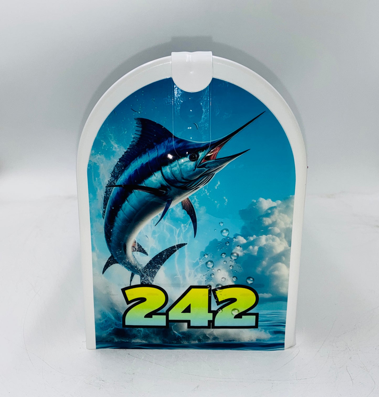 Marlin with Fish Custom Mailbox Gift Idea for Beach House