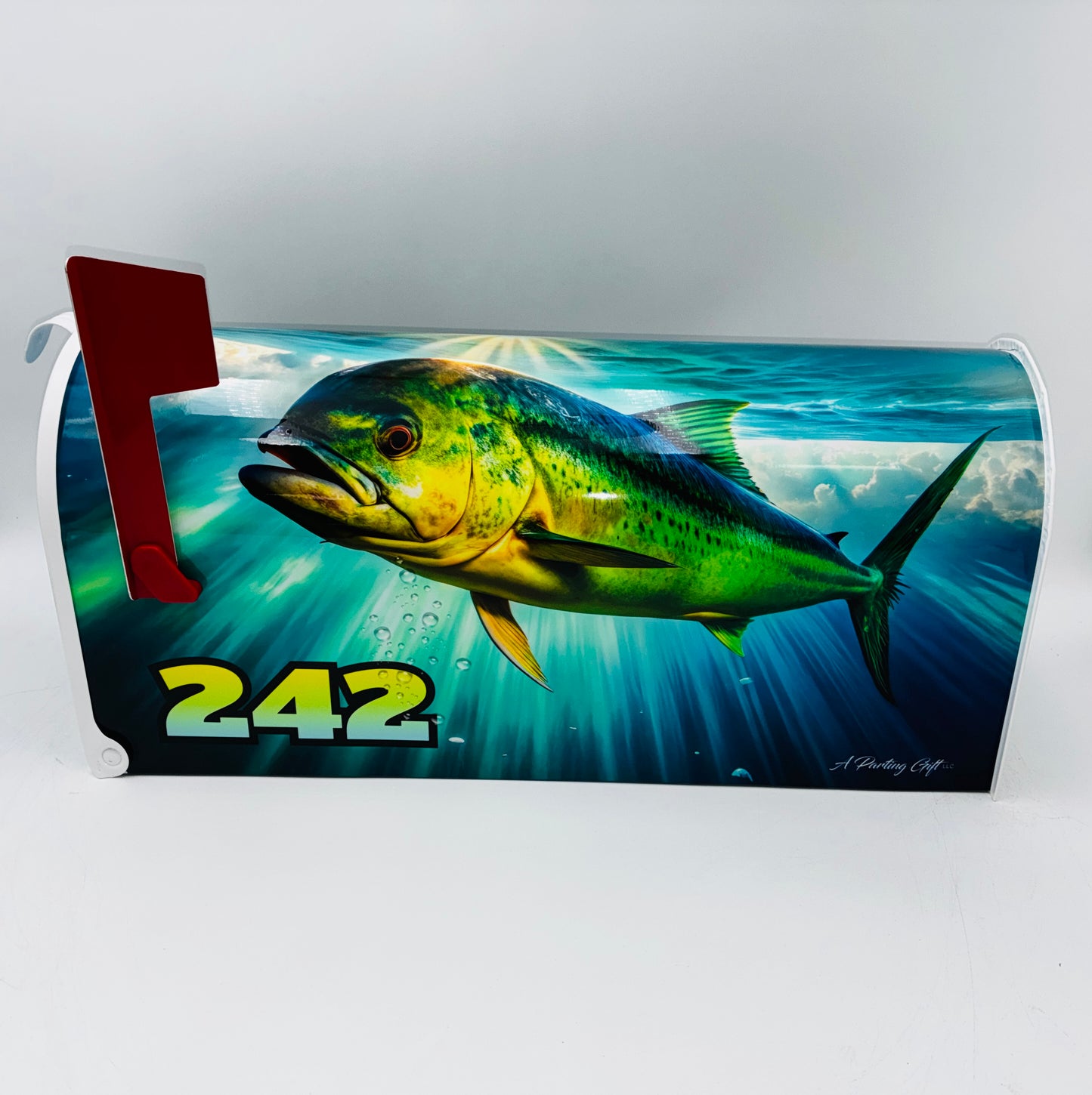 Marlin with Fish Custom Mailbox Gift Idea for Beach House