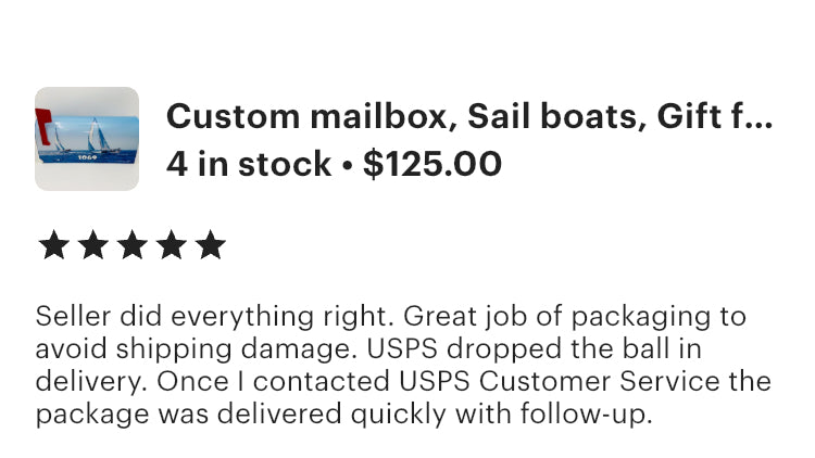 Sailboats Custom Mailbox Personalized Gifts for Mom and Dad