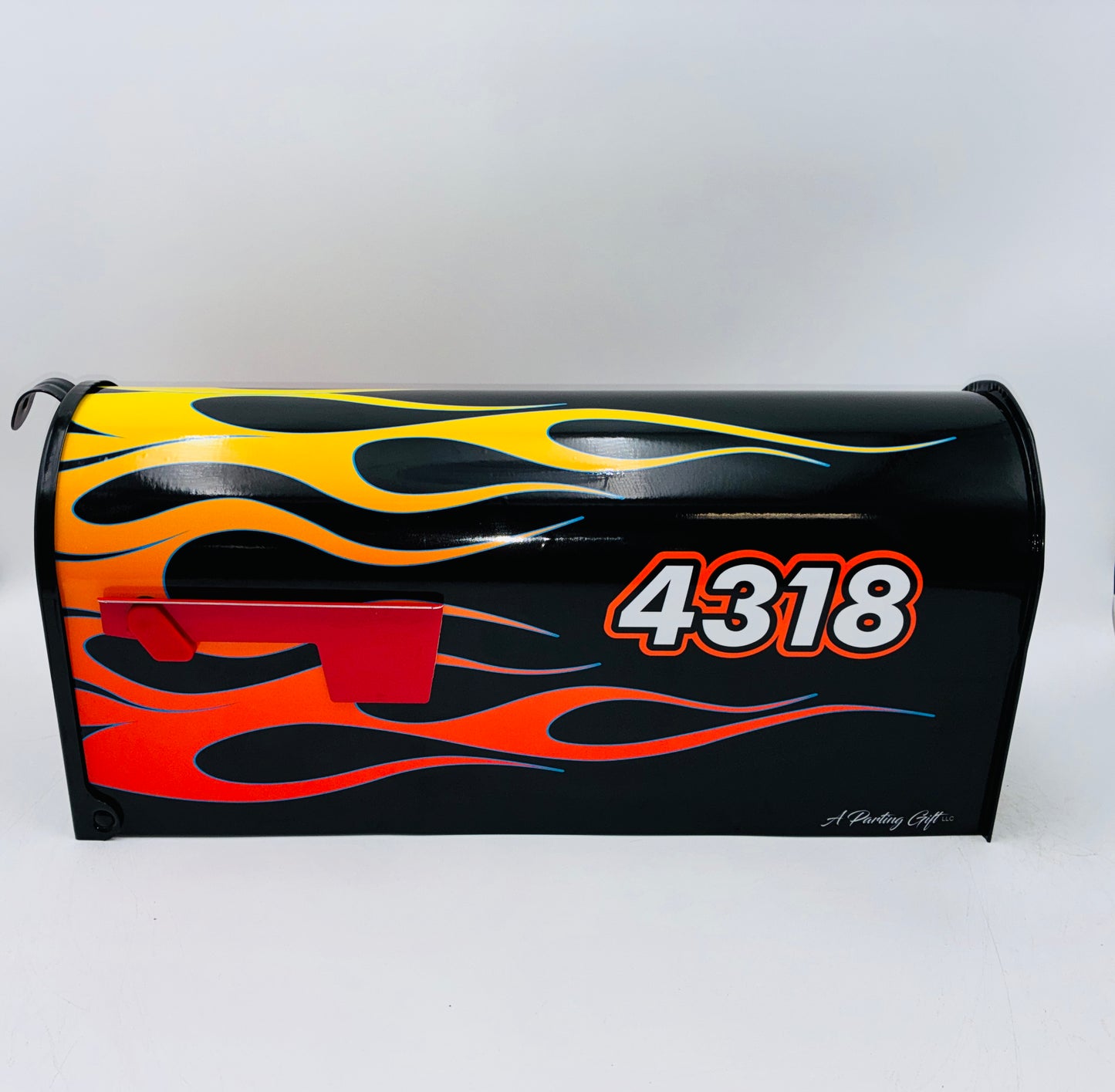 Hot Rod Flame Job Custom Mailbox | Personalized Car Enthusiast Gift