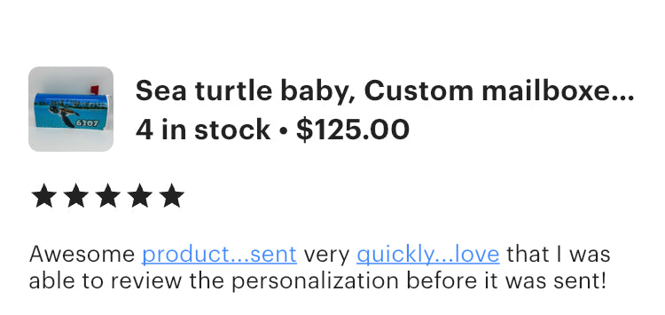 Baby Sea Turtle Mailbox is a unique gift idea