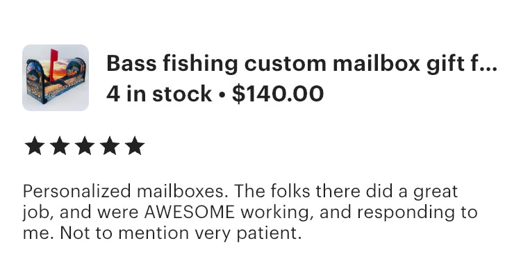 Bass Fish Mailbox is a wonderful Gift for your Grandparents