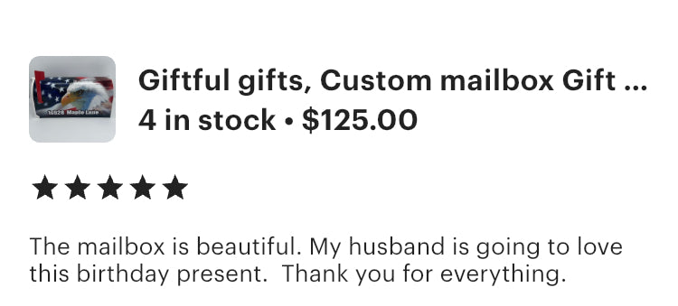 Bald Eagle Custom mailbox: Gift for Mom and Dad