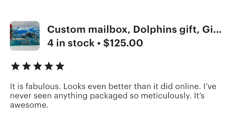 Dolphin Custom mailbox, Personalized Gift