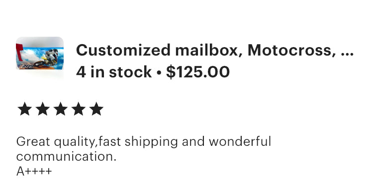 Custom Dirt Bike mailbox, Action Packed Gift