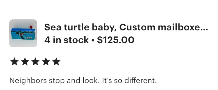 Baby Sea Turtle Mailbox is a unique gift idea