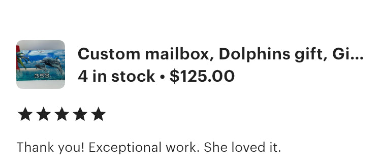 Dolphin Custom mailbox, Personalized Gift