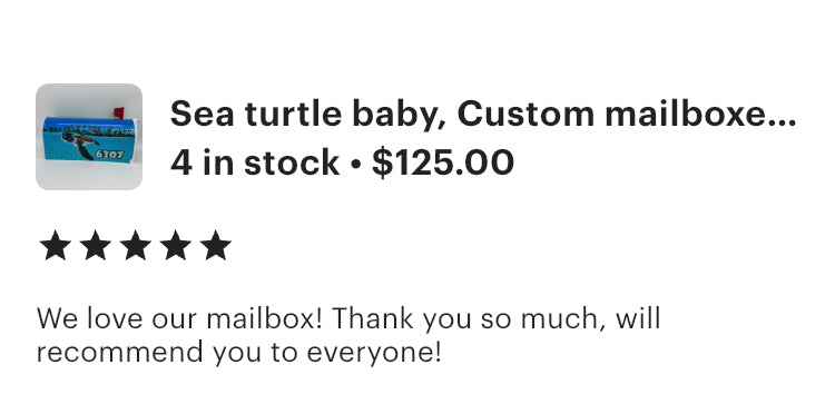 Baby Sea Turtle Mailbox is a unique gift idea
