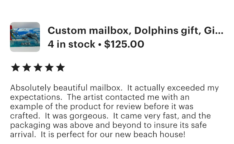 Dolphin Custom mailbox, Personalized Gift