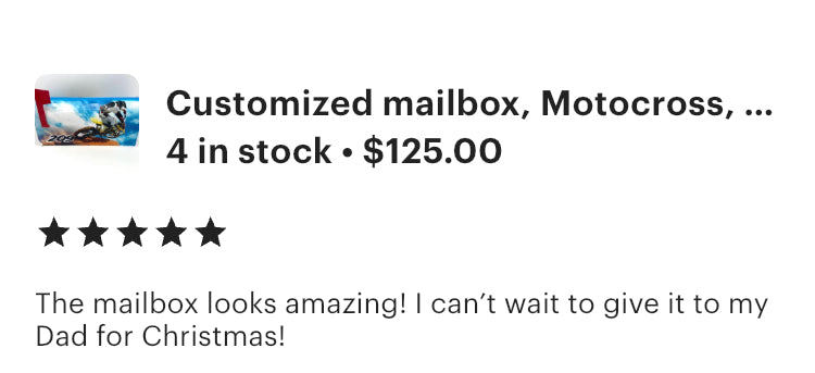 Custom Dirt Bike mailbox, Action Packed Gift