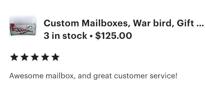 Warbird Custom Mailbox Gift for Grand Dad