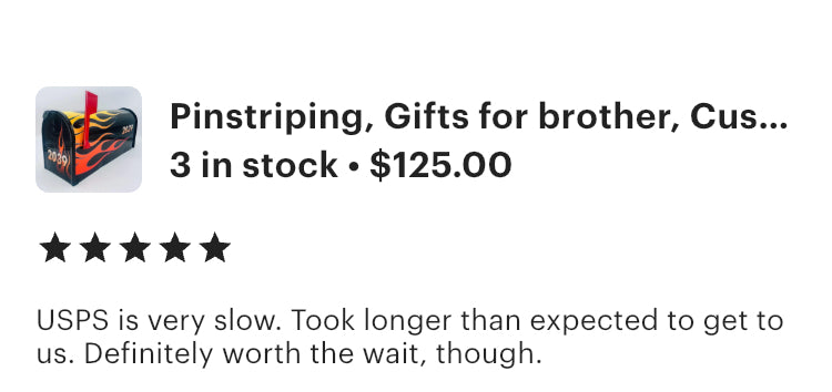 Pinstriping Hotrod Custom Mailbox Gift for Dad