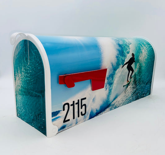 Surfing Custom Mailbox, Beach Decor Freedom Gift