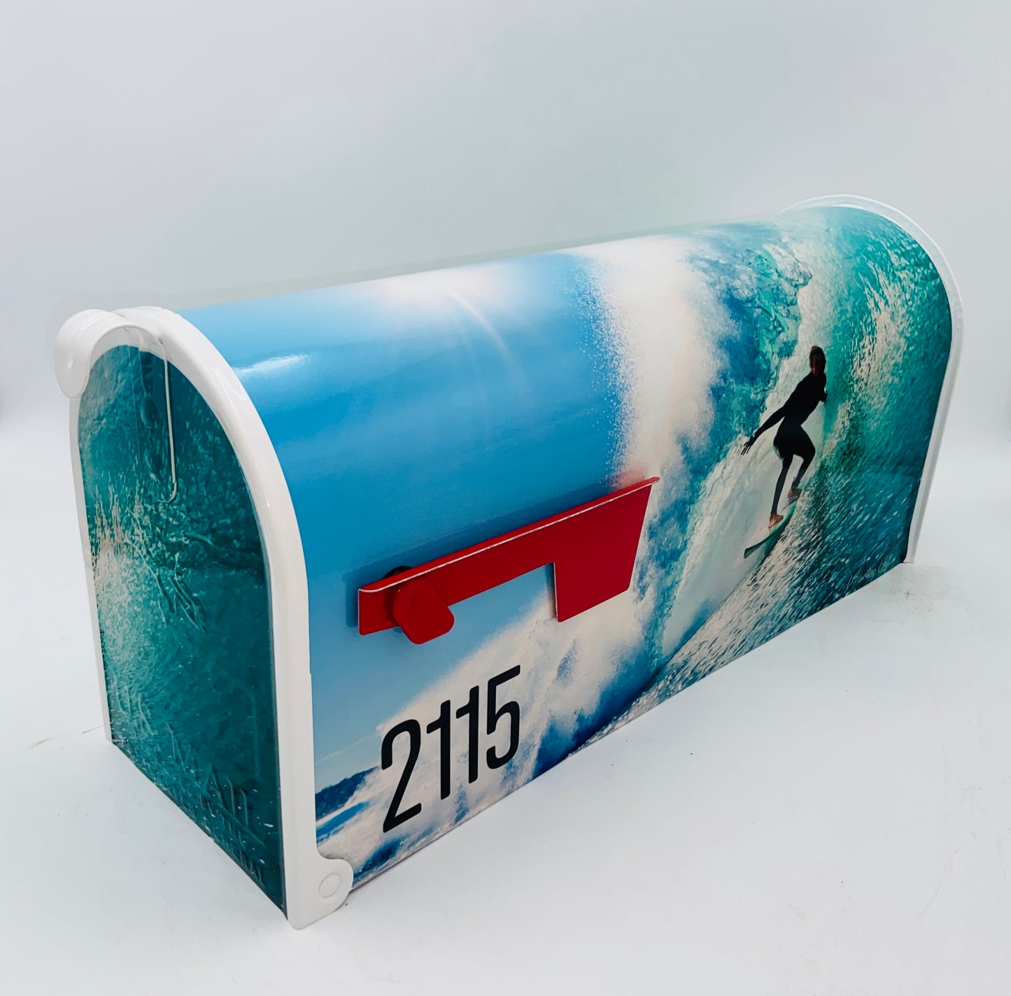 Surfing Custom Mailbox, Beach Decor Freedom Gift