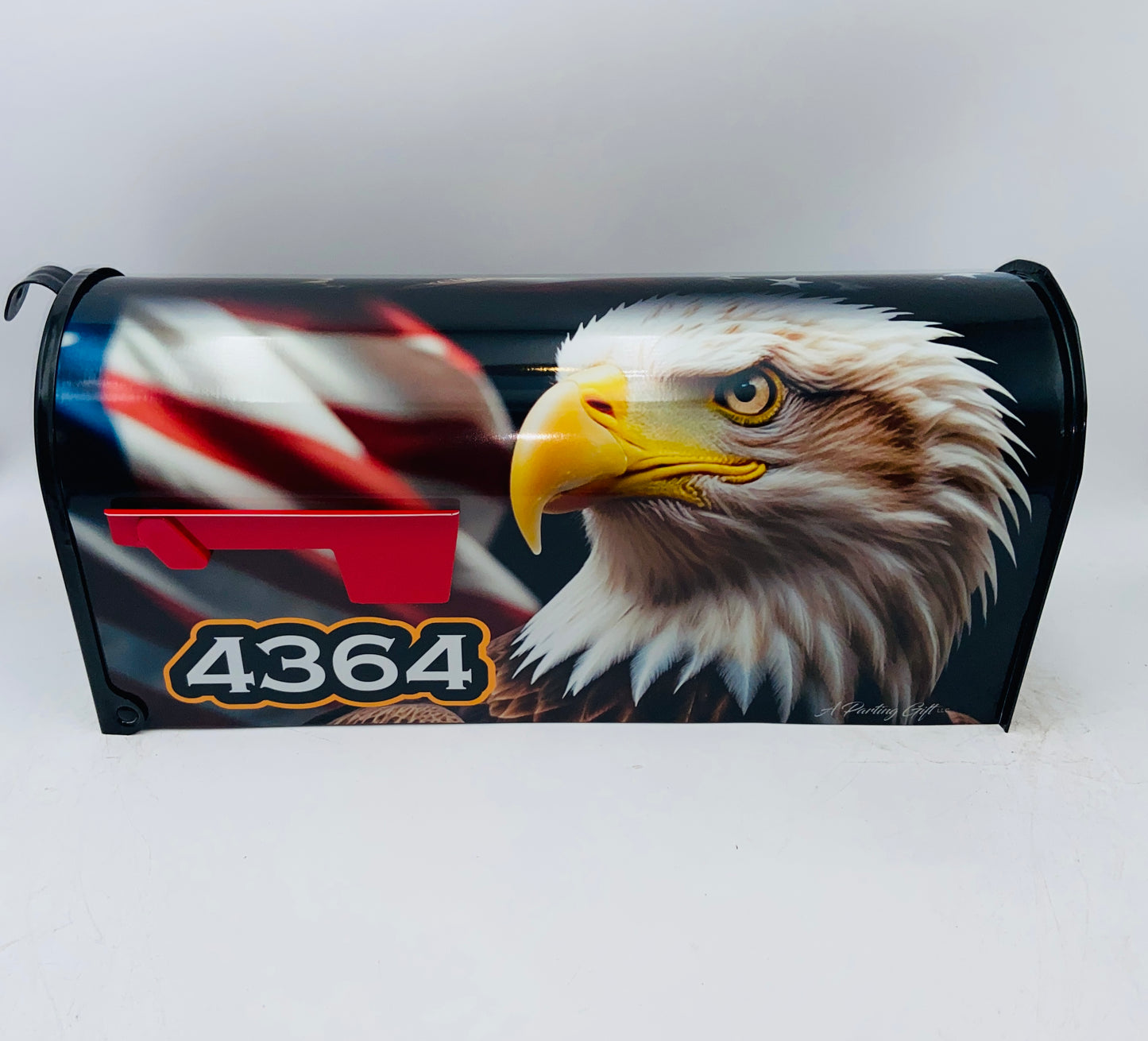 Patriotic Custom mailbox with bald eagle and American Flag: Christmas Gift