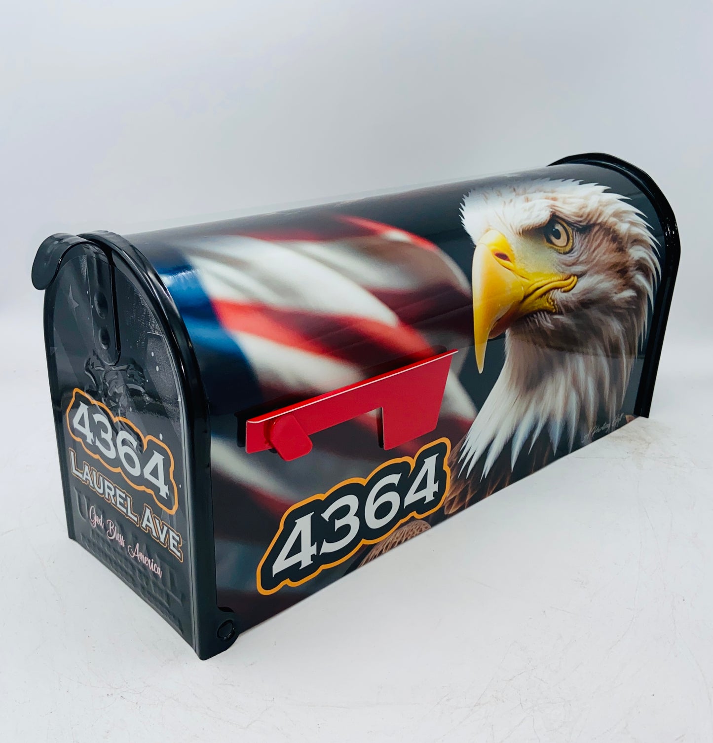 American Flag Custom Mailbox; Patriotic Gift Idea