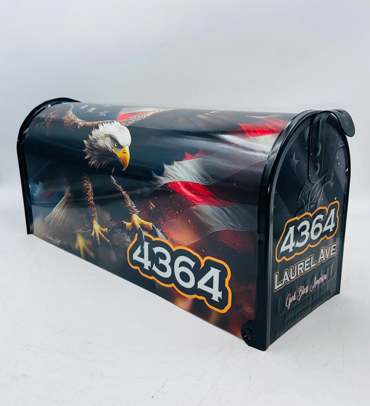 American Flag Custom Mailbox; Patriotic Gift Idea