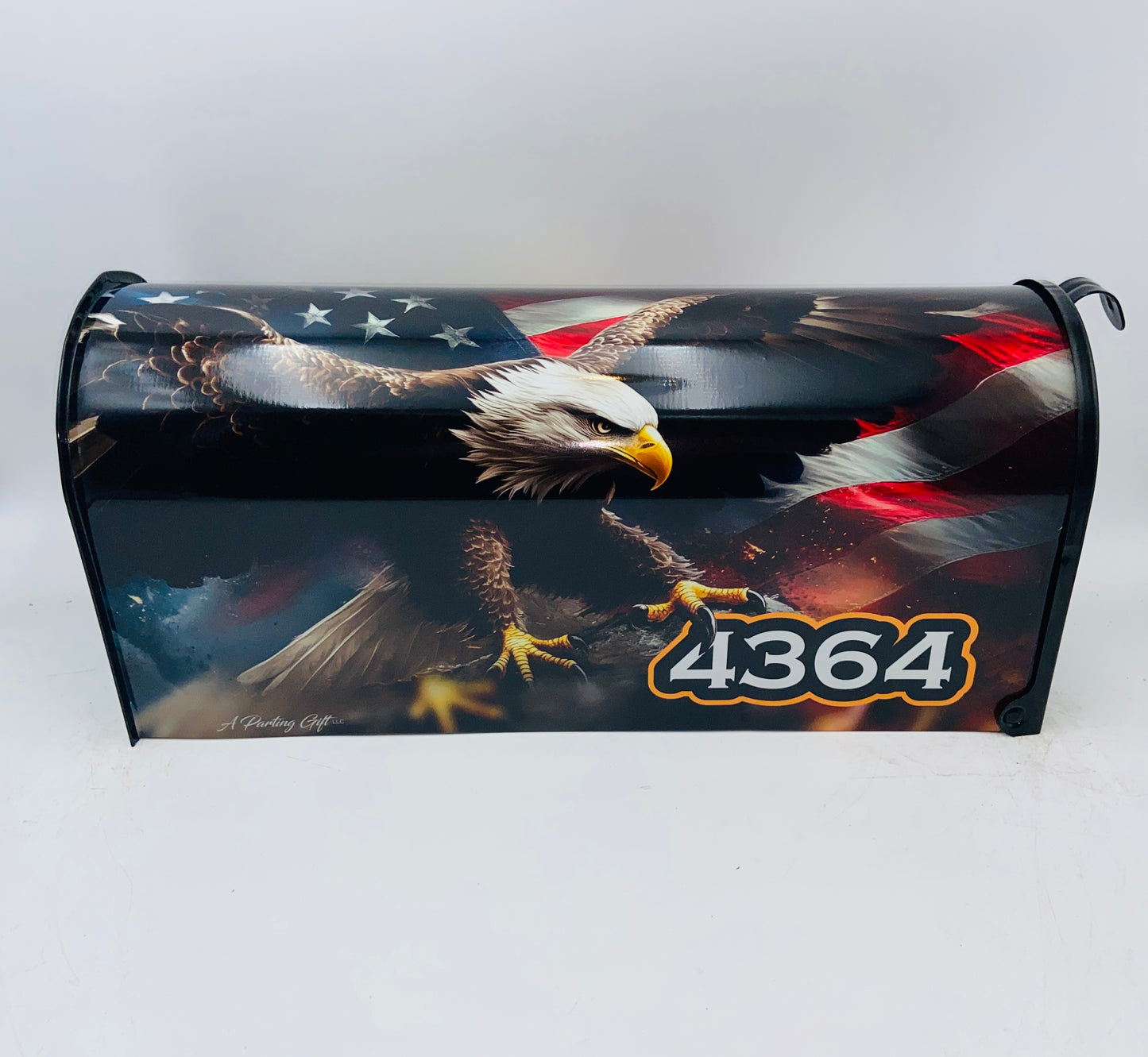 Patriotic Custom mailbox with bald eagle and American Flag: Christmas Gift