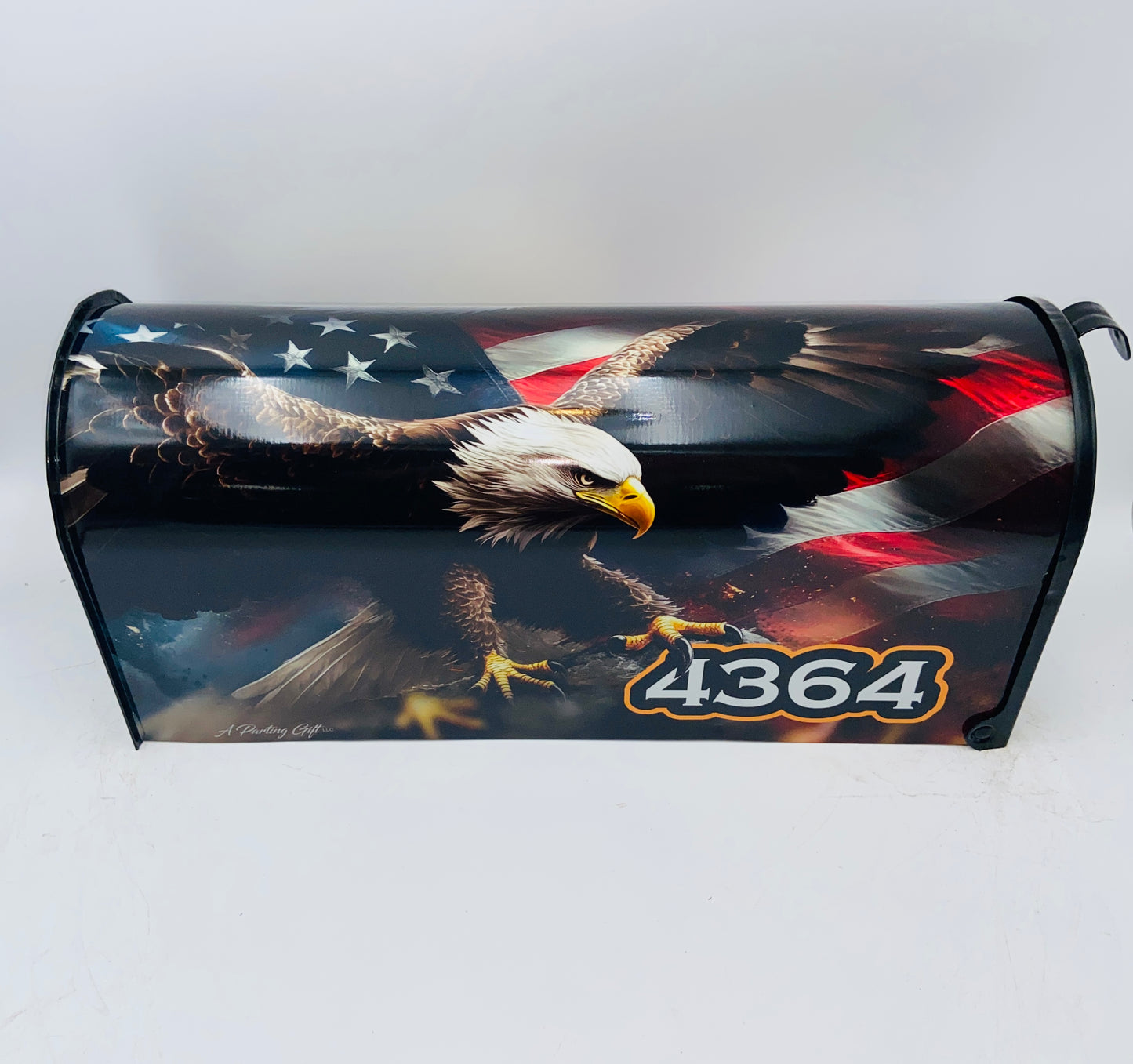 Patriotic Custom mailbox with bald eagle and American Flag: Christmas Gift