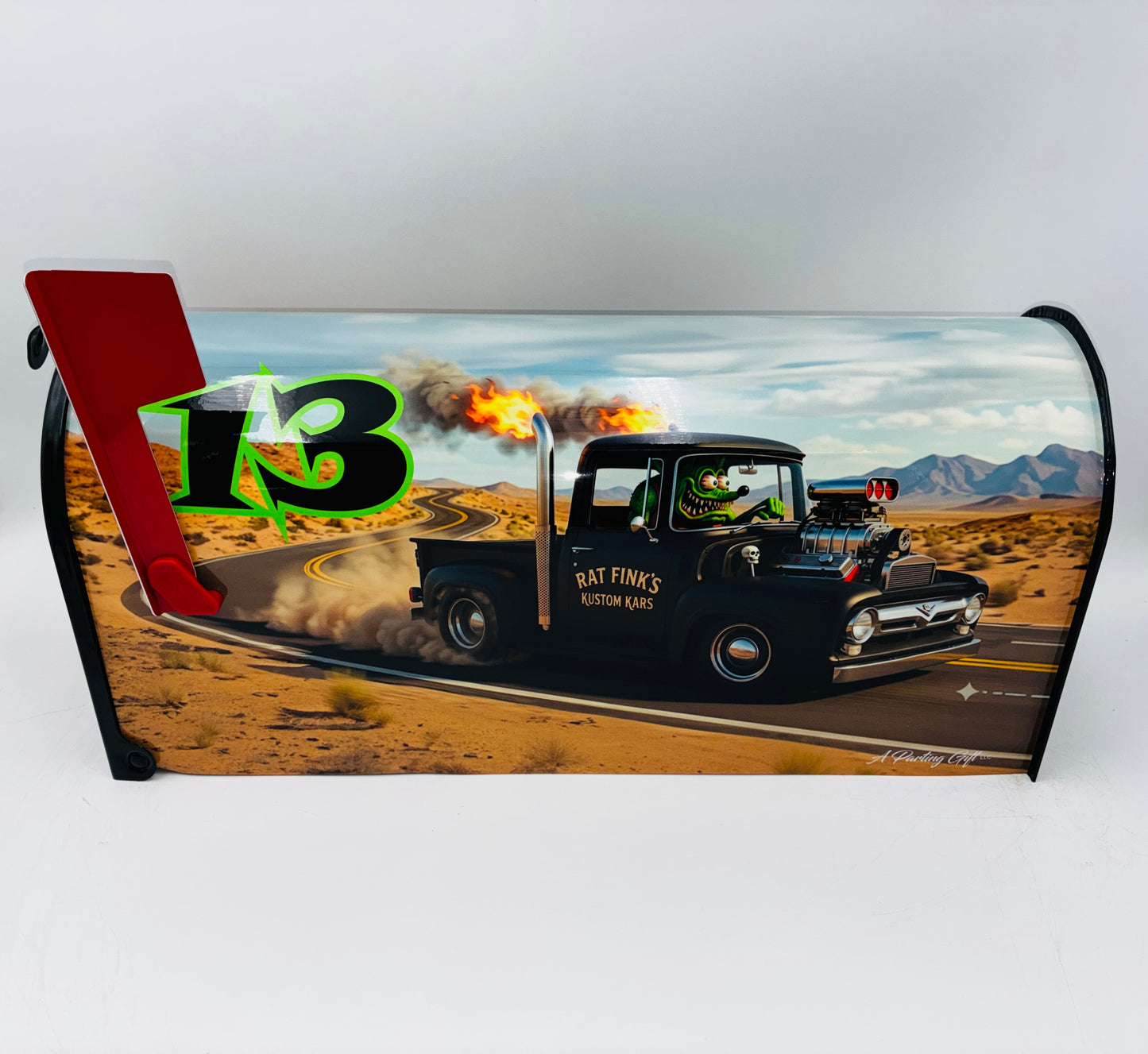 Ratfink Hotrod Mailbox Gifts for Fathers Day, Custom Gift for Mom and Dad