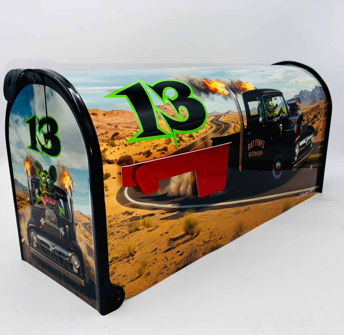 Ratfink Hotrod Mailbox Gifts for Fathers Day, Custom Gift for Mom and Dad