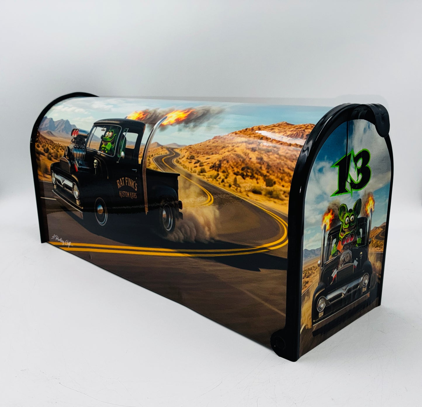 Ratfink Hotrod Mailbox Gifts for Fathers Day, Custom Gift for Mom and Dad