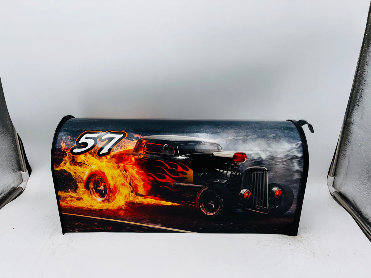 Hot Rod Burnout Custom Mailbox