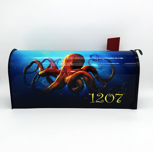 Octopus custom mailbox, Beach design gifts for Mom and Dad
