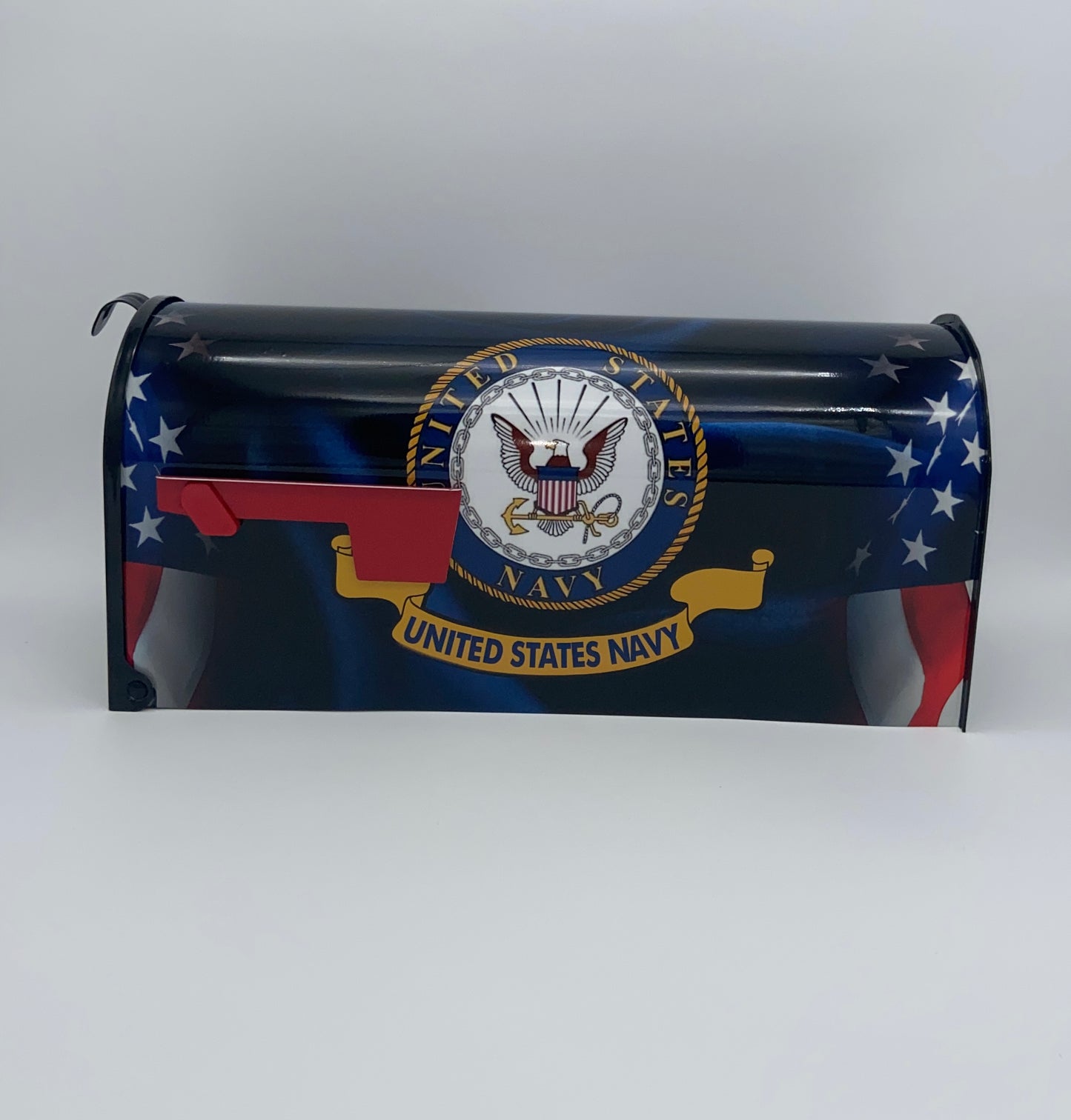 Custom Navy-Themed Patriotic Mailbox, Perfect gift for Dad