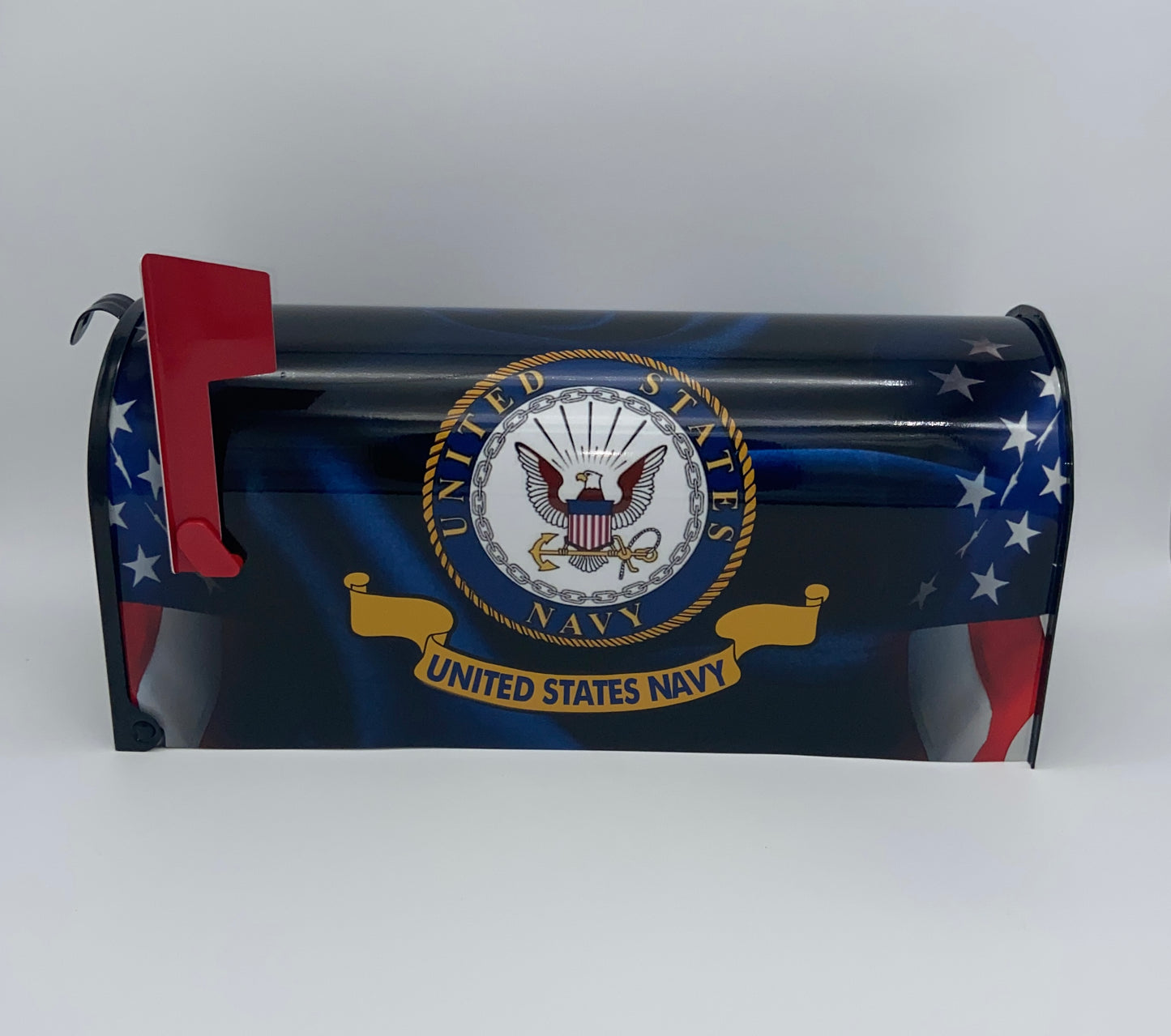 Custom Navy-Themed Patriotic Mailbox, Perfect gift for Dad