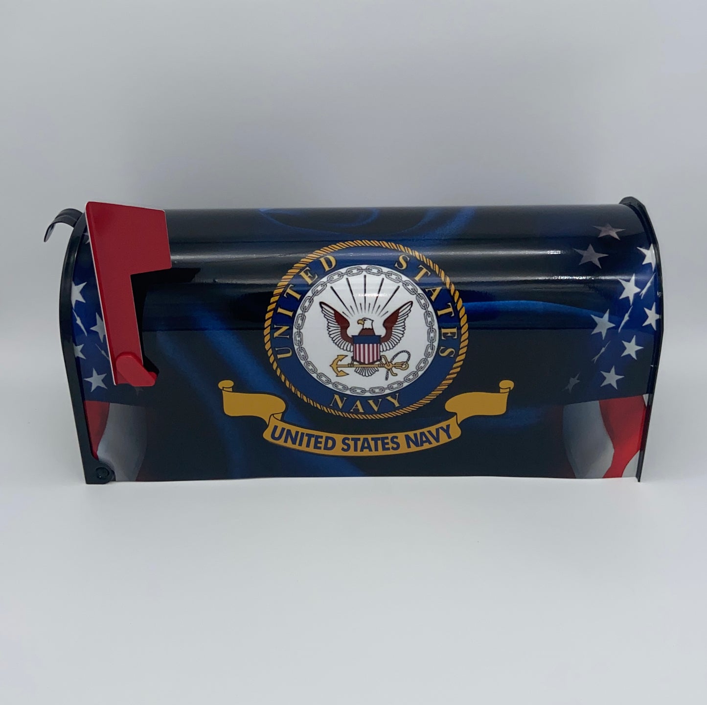 Custom Navy-Themed Patriotic Mailbox, Perfect gift for Dad