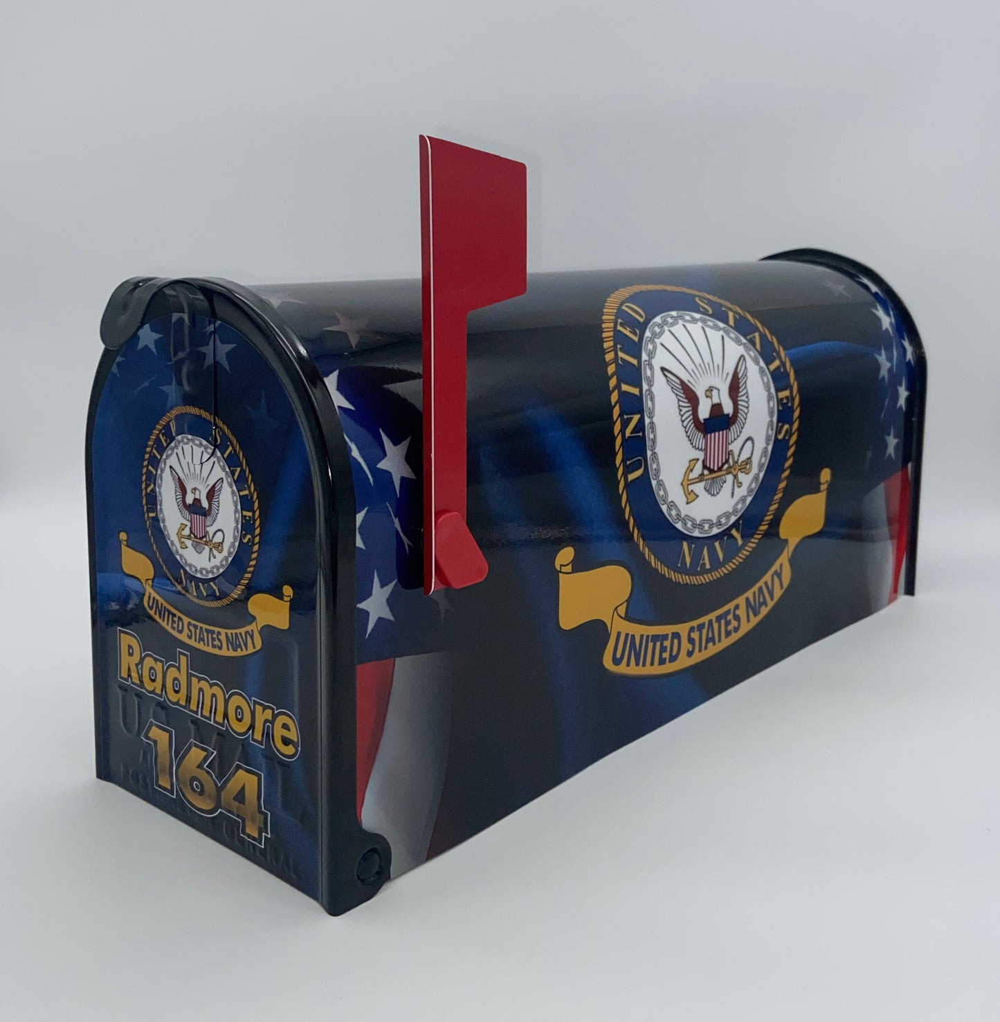 Custom Navy-Themed Patriotic Mailbox, Perfect gift for Dad
