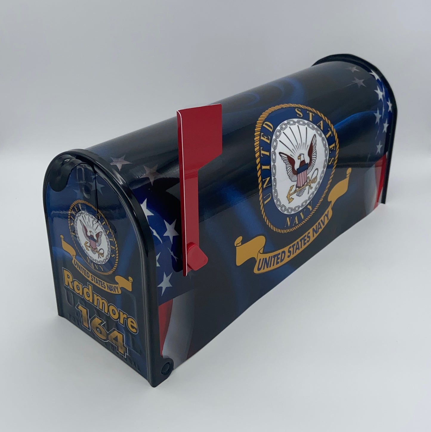 Custom Navy-Themed Patriotic Mailbox, Perfect gift for Dad